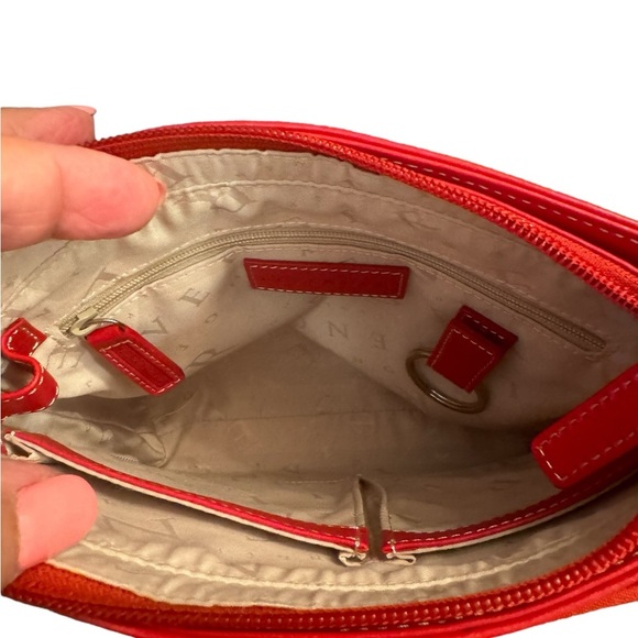 Levenger red leather crossbody - Picture 9 of 10